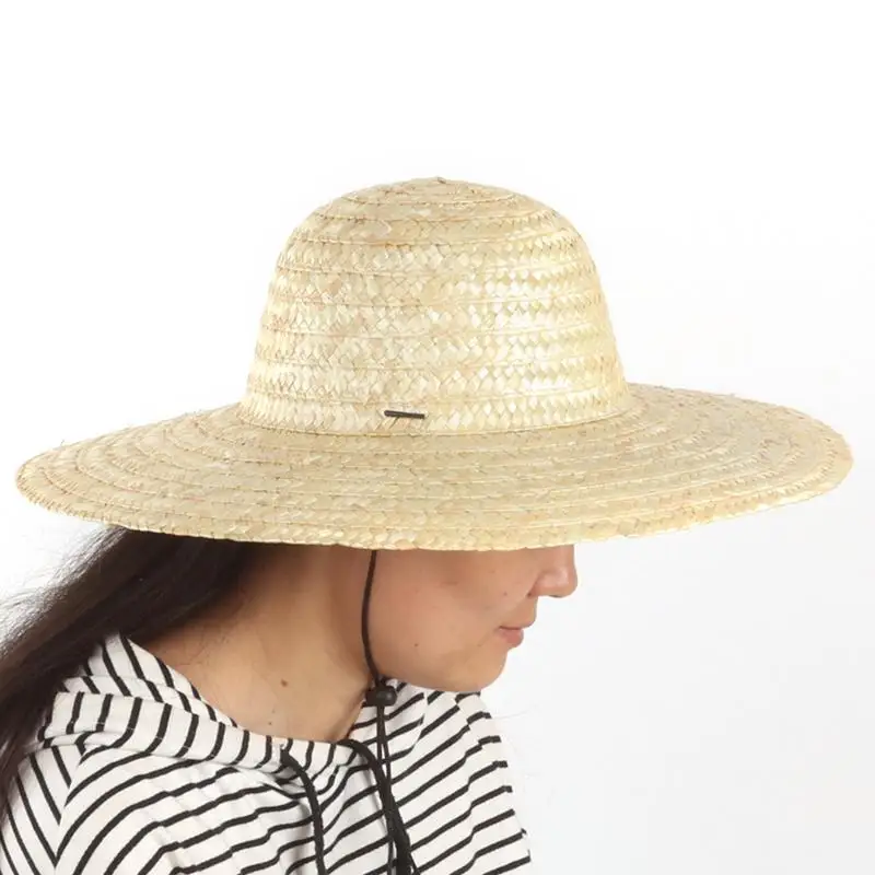 Straw Sun Visor Hat Handmade Wheat Weaving Pastoral Style with Big Brim Summer Supplies | Спорт и развлечения