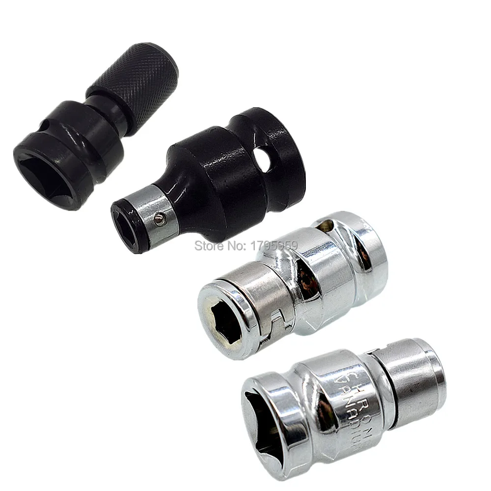 

1/2" Square Dr to 1/4" Inch 8mm 10mm Hex Shank Quick Release Chuck Impact Socket Adapter Screwdriver Bit Conversion Tool Adaptor