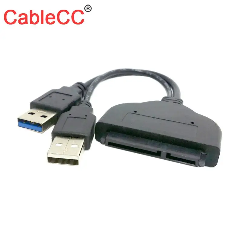 

10pcs/lot CY Bizlink USB 3.0 to SATA 22P 2 5" Hard Disk Driver Adapter with USB Power Cable