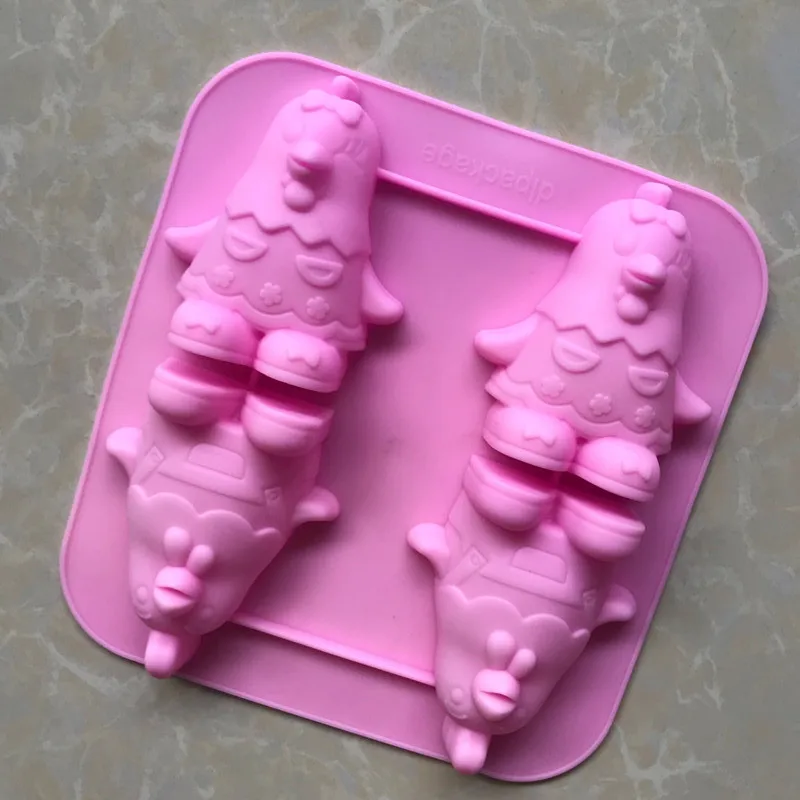 

Cake 4 Even Cock Candle Model High Temperature Resistance Pudding Model Ice Cube Mold Drinking Tool Silicone Baking Jelly Bath