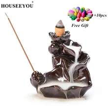 2 в 1 винтажный керамический обратный поток ладан горелки палочка держатель домашний декор Joss водопад ароматерапия дзен ароматическая курильница