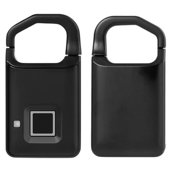 

P4 USB Rechargeable Smart Keyless Fingerprint Lock Anti-Theft Security Padlock Door Luggage Backpack Bag Fingerprint Lock