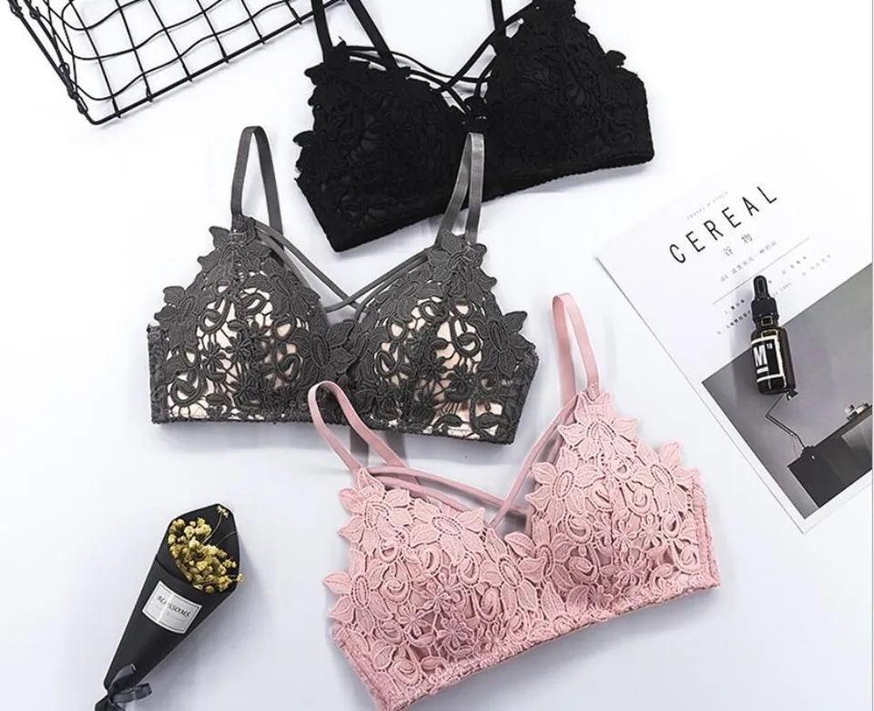 

Fashion Women Bralette Bra Female Tops Hot Sale Female Lace Strap Wrapped Chest Shirt Top New Underwear Bras For Women