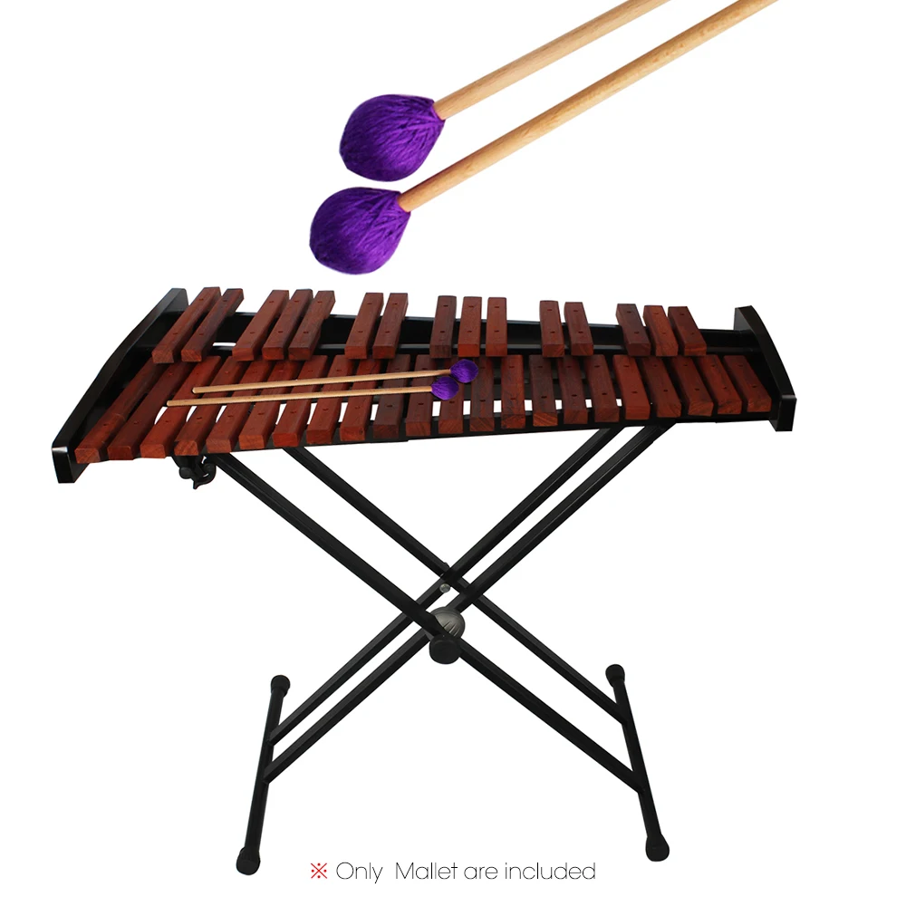 1 пара Середина Marimba палка молоток ксилофон Glockensplel молоток с ручки из бука ударный инструмент Аксессуары молотки