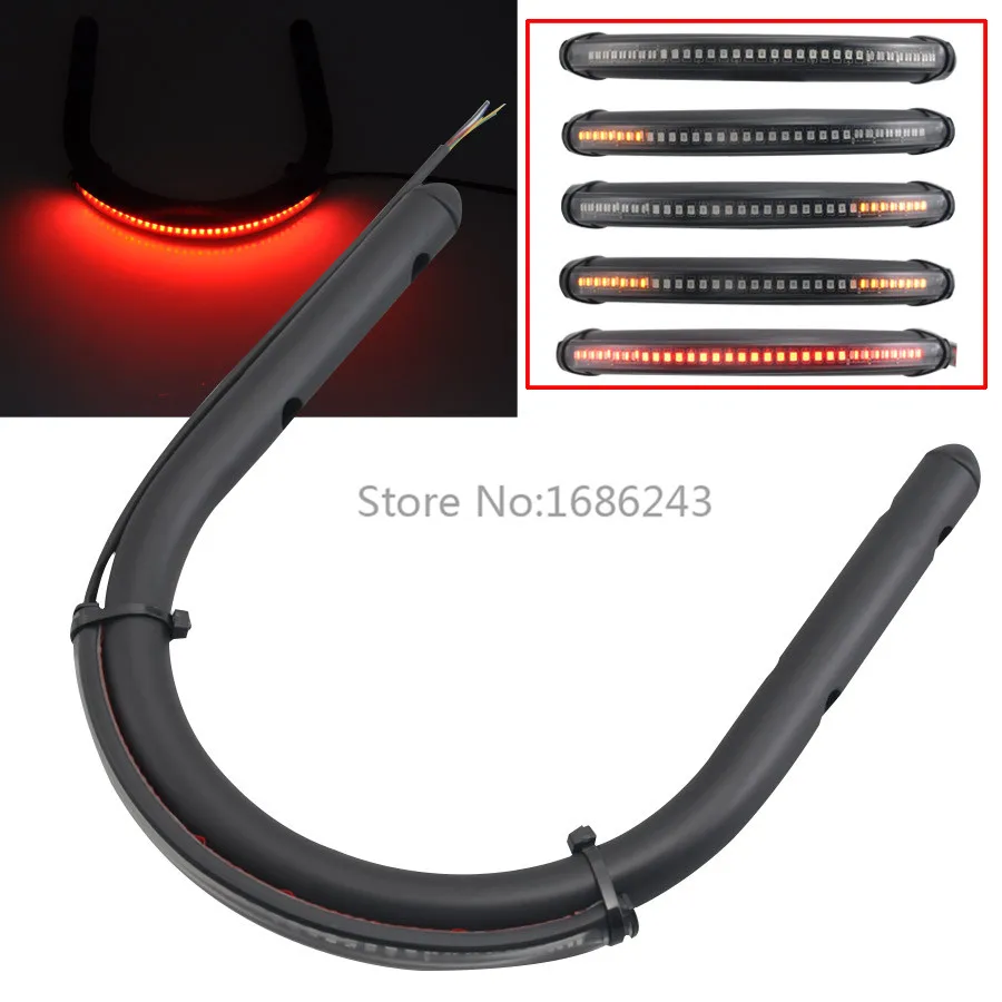 

Tube Cafe Racer Rear Seat Frame Hoop Loop LED Stop Turn Signal Brake Lights End Flat Fits For Honda CG125 ZJ125