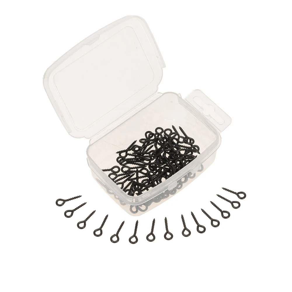 

100pcs 12mm Carp Fishing Bait Screws Bore Rings Chod Rigs Boilies Bait Terminal Connector Bait Holder Fishing Tackles