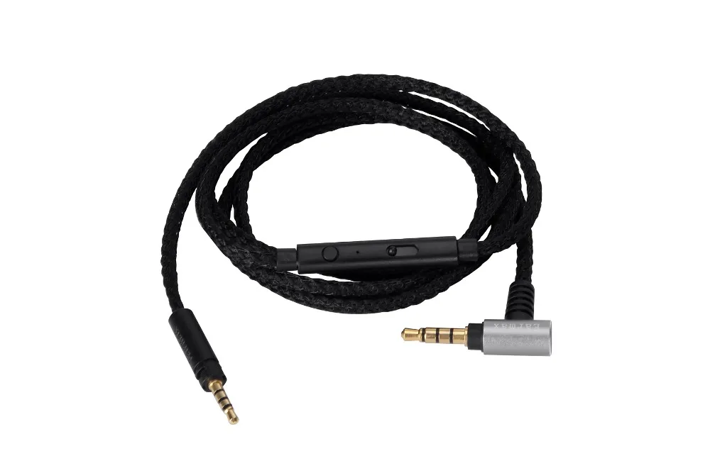 Обновленный посеребренный аудиокабель с удаленным микрофоном для Sennheiser new HD1