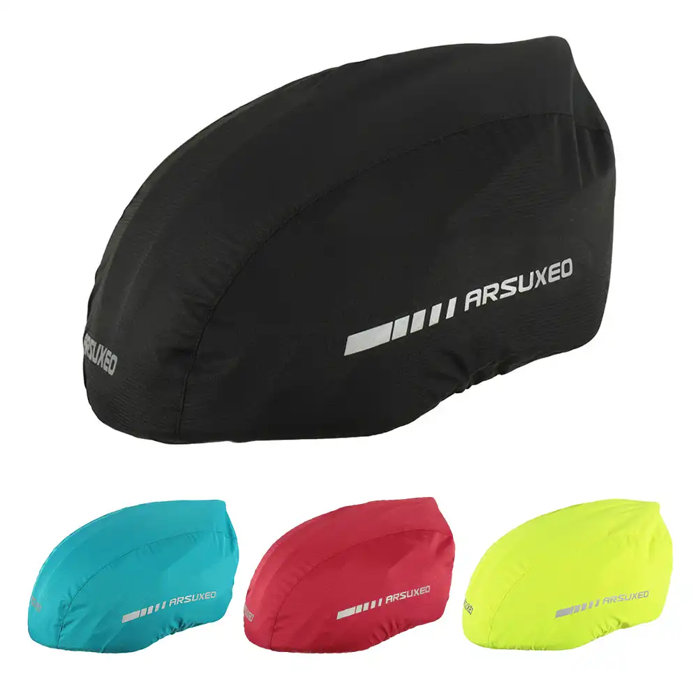 Amazon Com Ayamaya Bike Helmet Cover With Reflective Strip High Visibility Waterproof Cycling Bicycle Helmet Rain Cover Windproof Dustproof Breathable Road Bicycle Helmet Water Cover Ride Gear Sports Outdoors
