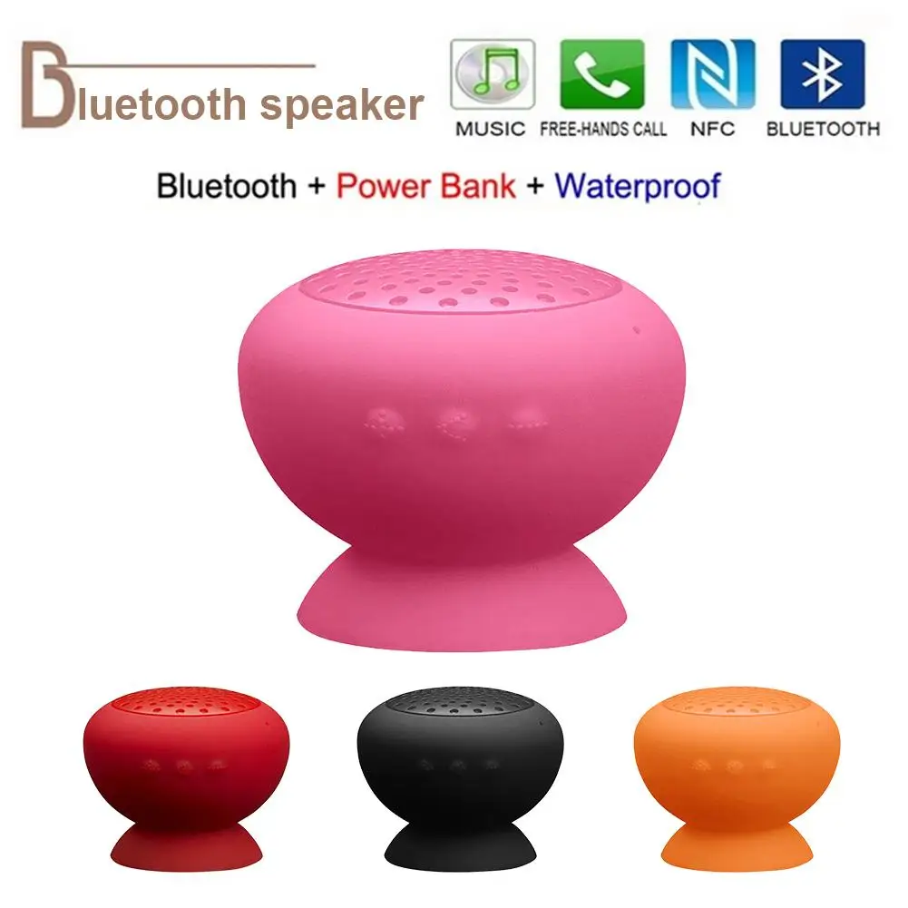 

Waterproof Silicone Handsfree Microphone Mic Suction Bluetooth Wireless MP3 Player Speaker Phone Holder Bathroom Shower Column