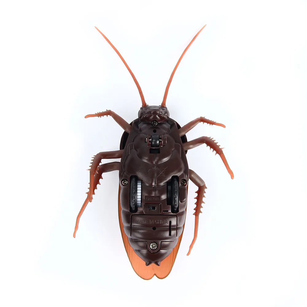 Infrared Cockroach Remote Control Mock Fake RC Toy Animal Xmas Trick Terrifying Black Beetle Toy