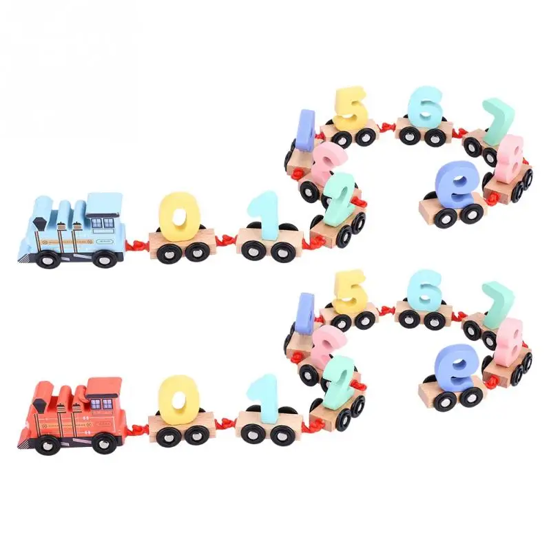 

Baby Toys Kids Trailer Wooden Train Vehicle Blocks Geometry Colour Congnitive Blocks Child Education Birthday Christmas Gift