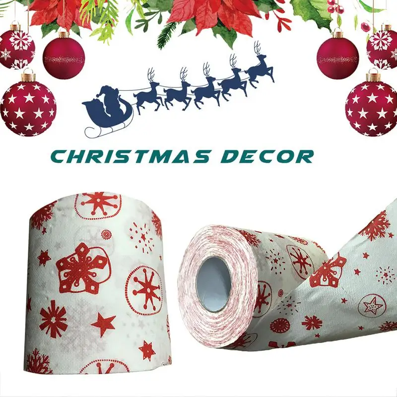 Us 275 41 Offchristmas Style Printed Kitchen Roll Paper Roll Christmas Pattern Toilet Paper Household Cleaning Kitchen Supplies Paper Towel In
