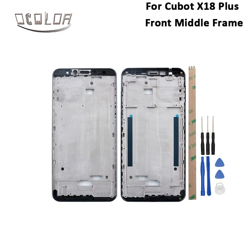 

ocolor For Cubot X18 Plus Black Front Middle Frame Anti-knock Replacement For Cubot X18 Plus Front Frame 5.99'' With Tools