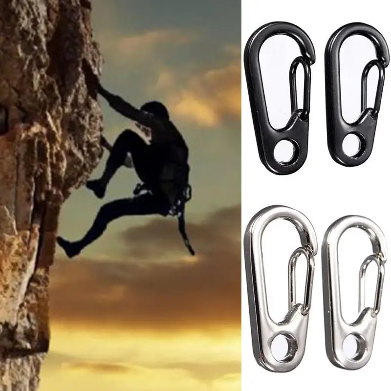 

15pcs/lot D Shaped Paracord Buckles Zinc Alloy Climbing EDC Carabiner Hook Keychain Hanger Clip Backpack Safety Buckles