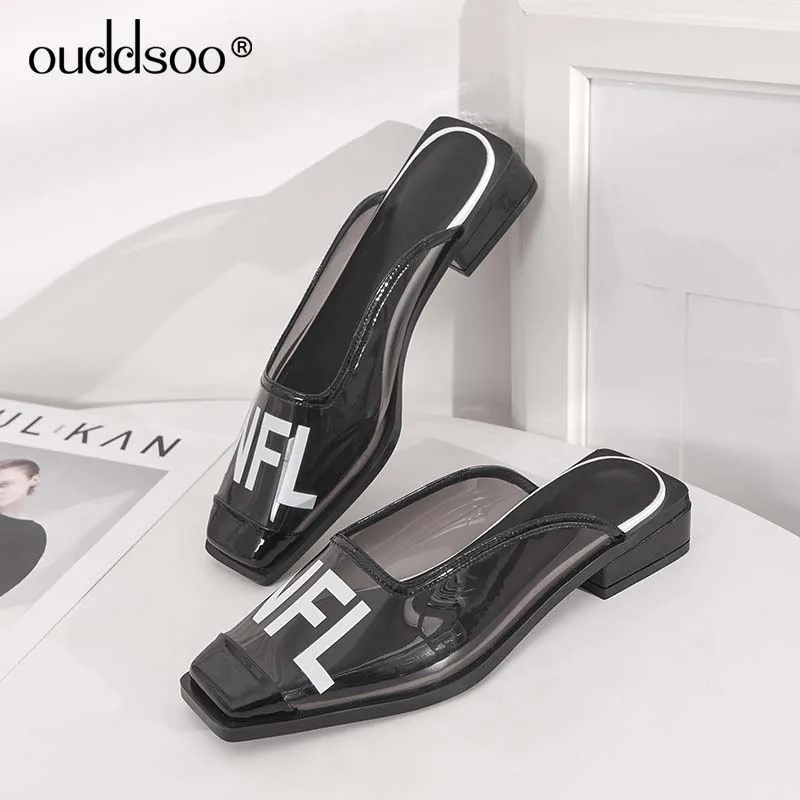 Mujer Transparente 2019 Casuales Sexy Mulas Ods Moda Medicina Verano Zapatos Zapatillas Plataforma blanco Tacón De Elegante Negro qYgXF