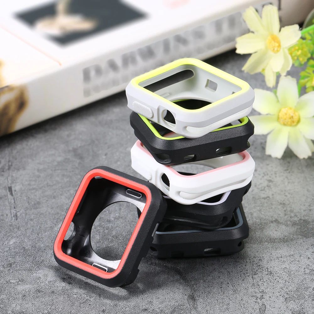 

Soft Silica Gel Watchcase Protective Watch Cover Breakingproof For Apple Watch 4/3/2