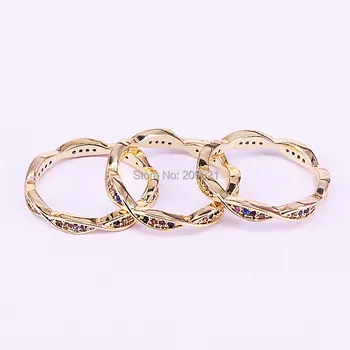 

1Pcs 2019 new arrivals brass cz ring fashion engagement rainbow zirconia ring