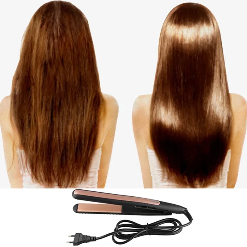 

Pro Tourmaline Ceramic Hair Straightener Flat Iron Styling Tool 100-240V With Electric Thermostat Straight Hair Perm Hairdresser