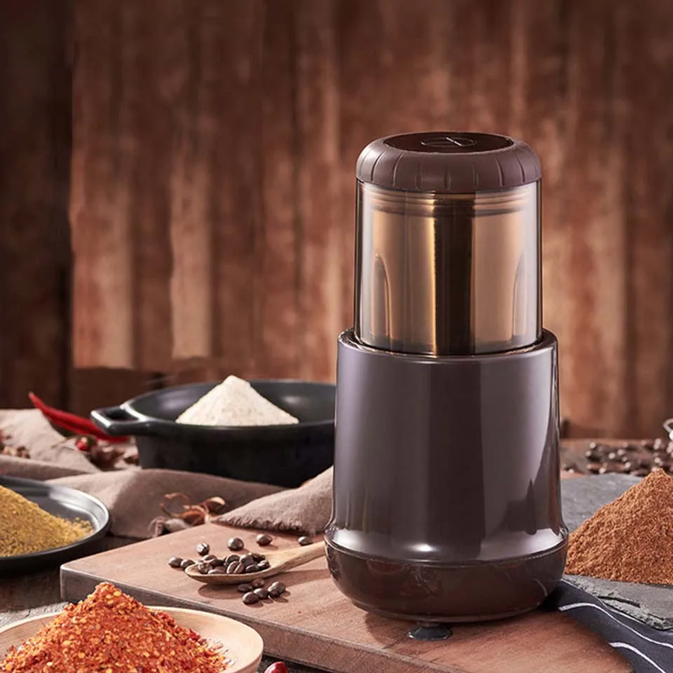 Electric Coffee Grinder Spice Maker Stainless Steel Blades Coffee Beans Mill Herbs Nuts grain Cafe Home Kitchen Tool fly fan soft blades automatic flycatcher food protector silent keep away from flies usb for outdoor home kitchen picnic table