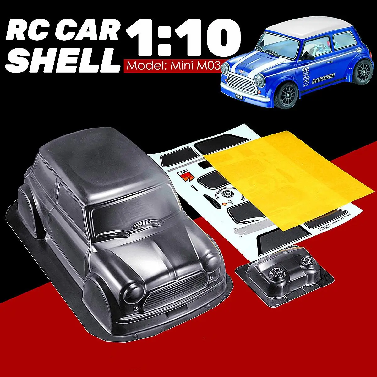 

1/10 Clear RC Car Body Shell 200mm Modification For Tamiya M03 Mini