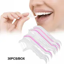 2-в-1 межзубная нить зубочистка одноразовые погремушки для младенцев зубочистки Уход за полостью рта инструмент 30 шт