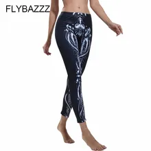 2019 Print Unique Fitness Yoga Sports Leggings For Women Sports Tight Black Yoga Leggings Yoga Pants Woman Running Pants Tights casual split joint yoga print leggings in black