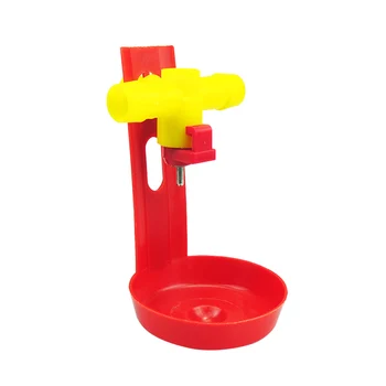 

10pcs Chicken drinking cup columns Red hanging Cup 360-degree water Chicken tool Nipple drinkers Poutry Feeder