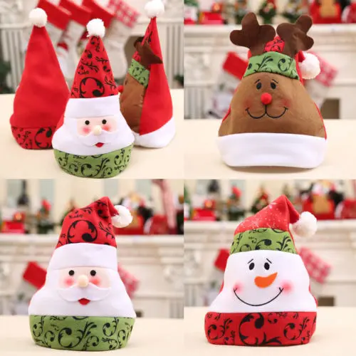 

Adult Children Christmas Hat Santa Claus Reindeer Snowman Elk Party Cap Gift