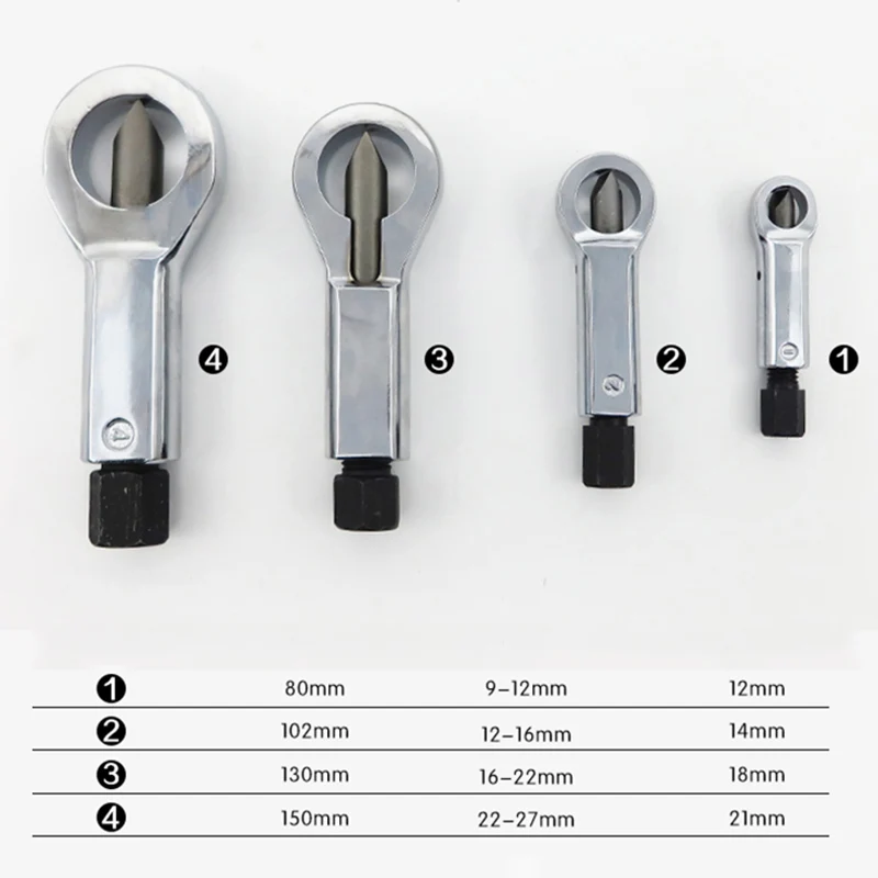 

Heavy Duty Rust Resistant Nut Splitter Remover Rusty Spanner Remove Cutter Tool Damaged Steel Wrench 80mm/102mm/130mm/150mm