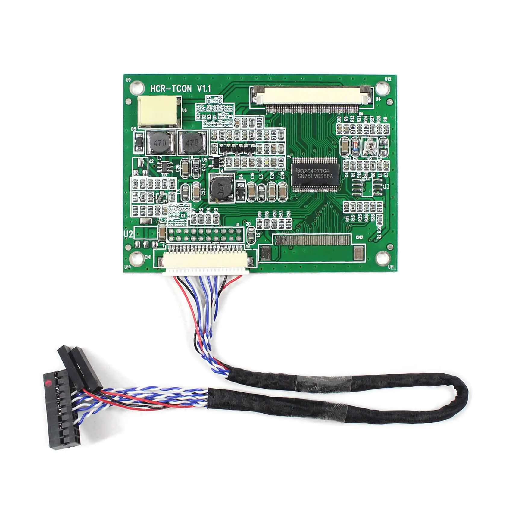 20 контактный LVDS сигнал в TTL с поддержкой разрешения 800x480 800x600 для AT080TN52