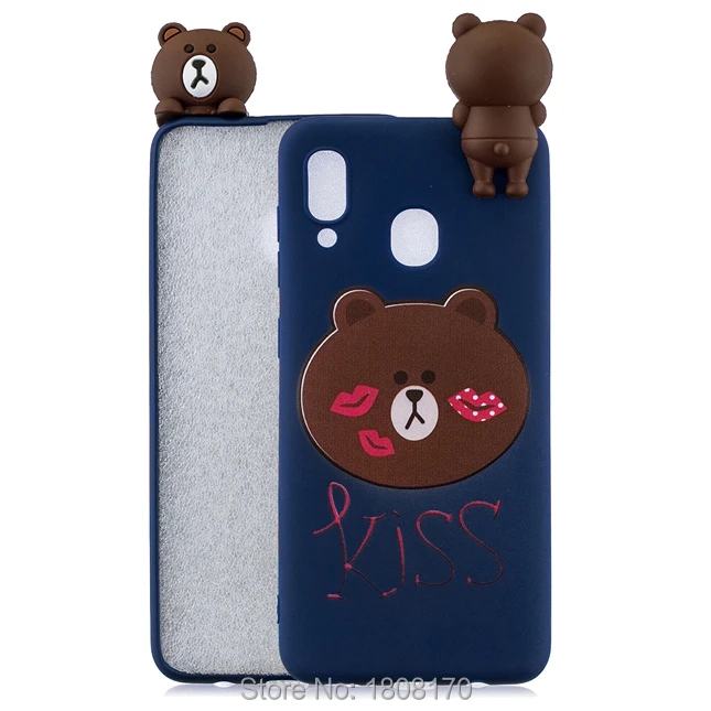 Мягкий чехол из ТПУ с объемными рисунками животных C Ku для Samsung Galaxy S10 S10E A30 A50 M10 M20 A7