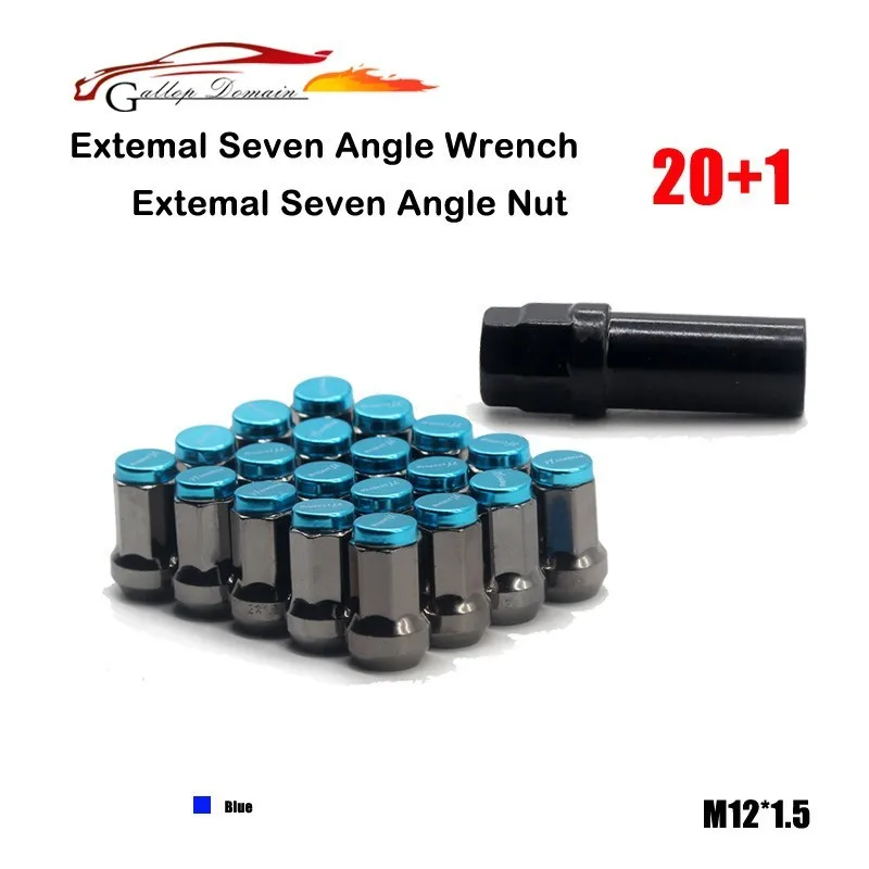 

20PCS + 1 Wrench RIM Alloy Steel Racing Sports Car Lug Wheel Nuts Screws M12X1.5 For Toyota Honda Mazda VW VAUXHALL Universal