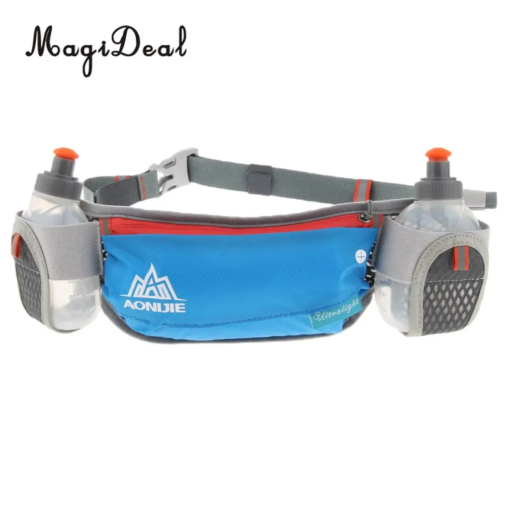 MagiDeal Спорт на открытом воздухе поясная сумка с 2 чайники для бега ходьбы