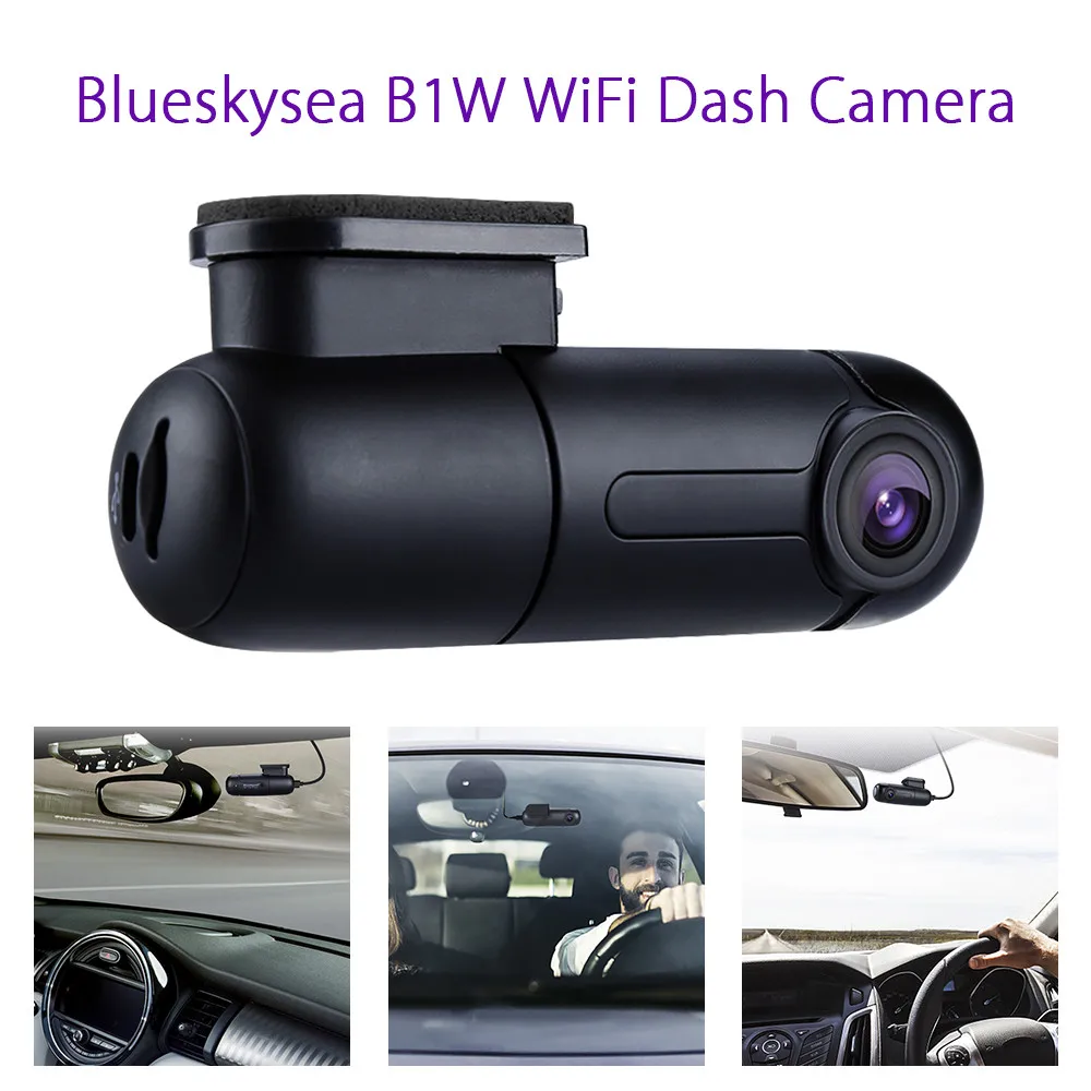 

Blueskysea B1W HD 1080P Mini WiFi Dash Camera Car DVR Dashcam Vehicle Capacitor Dashboard APP Monitor with 360°Rotate Angle