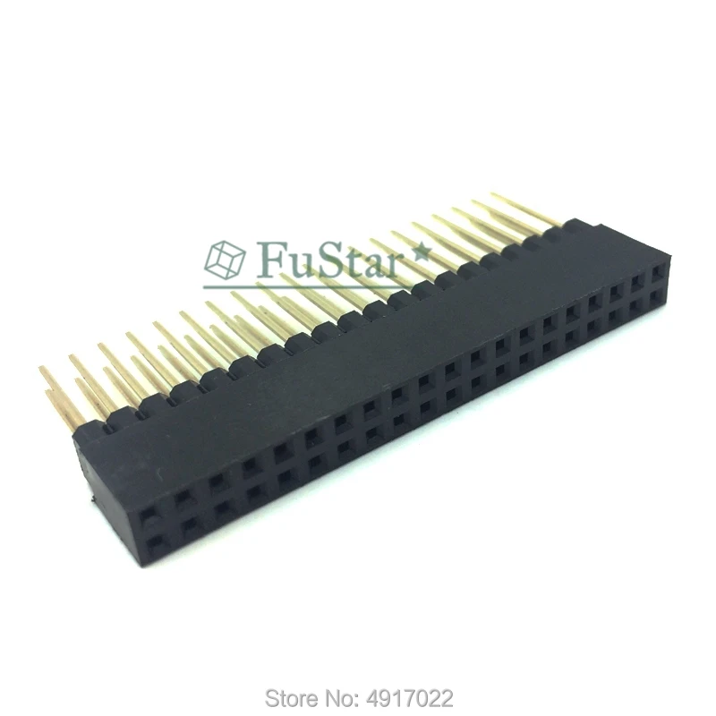 5 шт. 2x20 PIN двойной прямой ряд гнездовой штырьковый штырь 2 54 мм длинный разъем 12 2*20