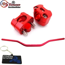 STONEDER красный CNC алюминий 1 1/8 ''28 мм жир Руль Бар конусные стойки для Dirt Motor Trail велосипед Мотоцикл Мотокросс ATV Wheeler
