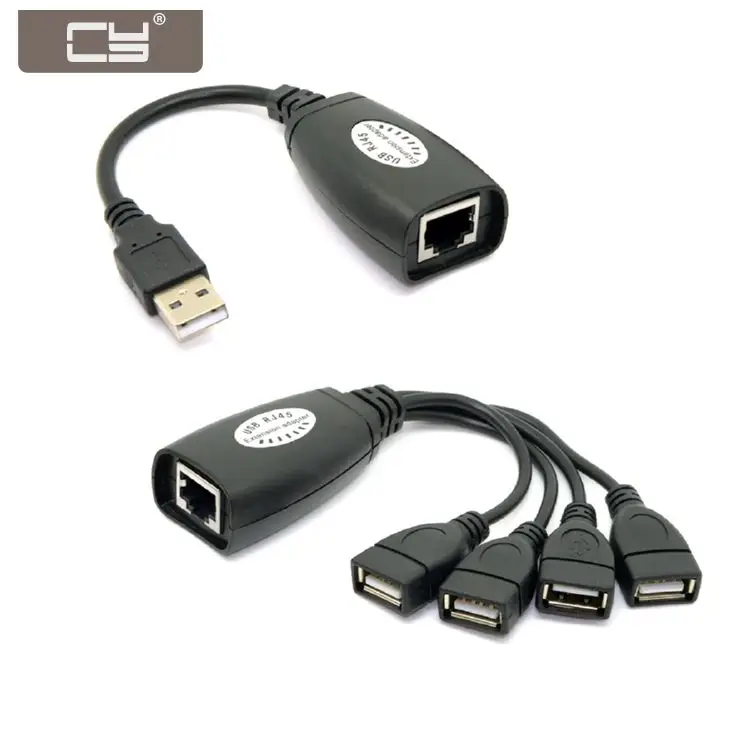 CYDZ USB клавиатура мышь по RJ45 CAT5E CAT6 удлинитель кабеля 4 порта концентратор кабель