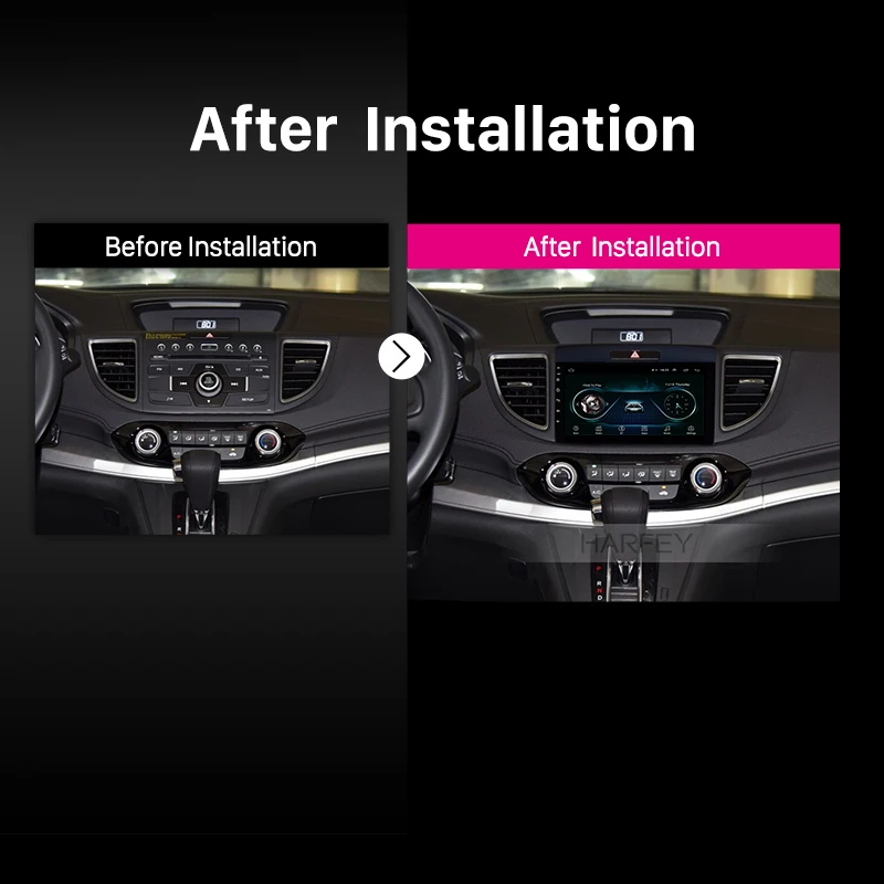 Cheap Harfey 9 Inch Car Radio GPS Navigation System For Honda CRV 2011-2015 With Remote Control Bluetooth Touch Screen 5