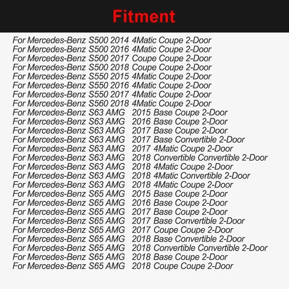 Боковые юбки из углеродного волокна для Mercedes Benz S500 S550 S560 S63 AMG S65 2 Door 2014 2018