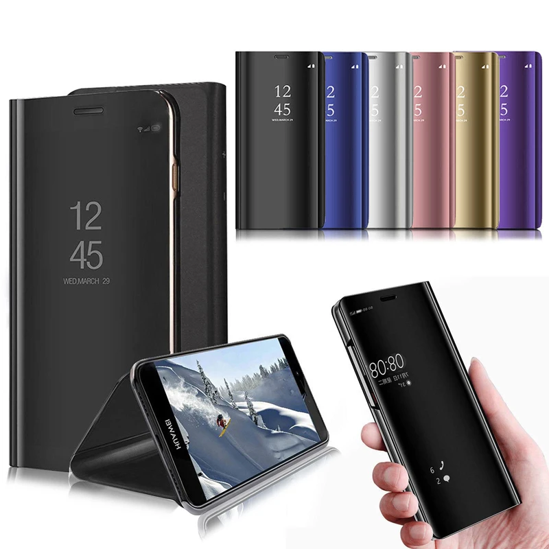 Mirror Smart View Phone Case For Xiaomi Redmi S2 4X 5 5Plus 6 6A 6Pro Leather Flip Note 3 5A 5Pro |