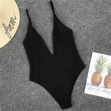 Сексуальный Чистый купальник с открытой спиной для женщин купальный костюм Цельный купальник Глубокий V купальник Maillot De Bain Femme