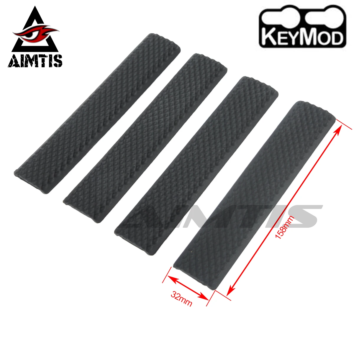 4 шт. чехол AIMTIS для тактических ключей мягкий резиновый рельсов Quad KeyMod панель 6 2