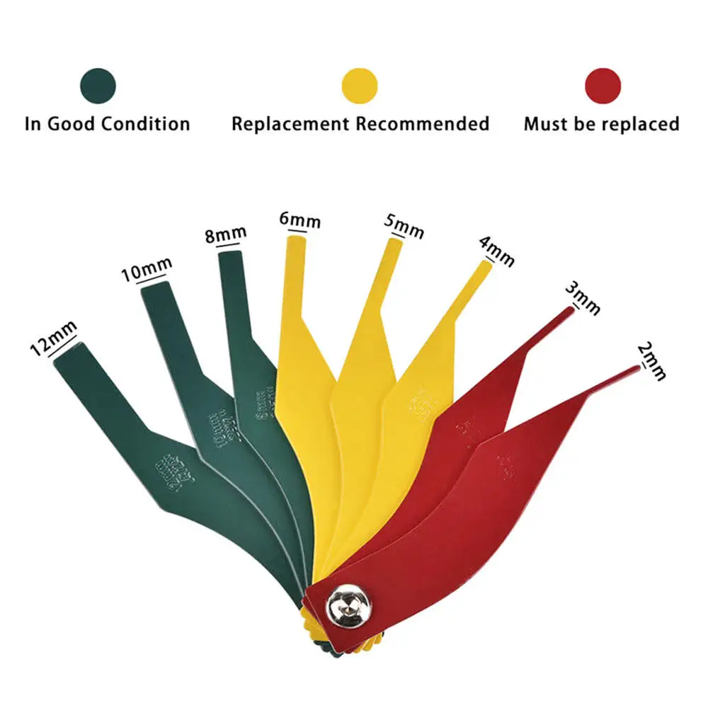 8 в 1, набор для измерения автомобильных тормозных колодок, щупальная подкладка, толщиномер, набор инструментов, детские весы для тормозных колодок