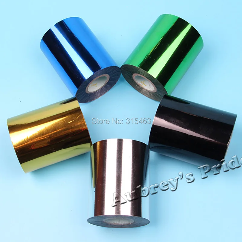 

160MMx120M Gold Rose Silver Laser Black Red Blue Rainbow Hot Stamping Foil Heat Transfer Napkin Gilding PVC Business Card Emboss