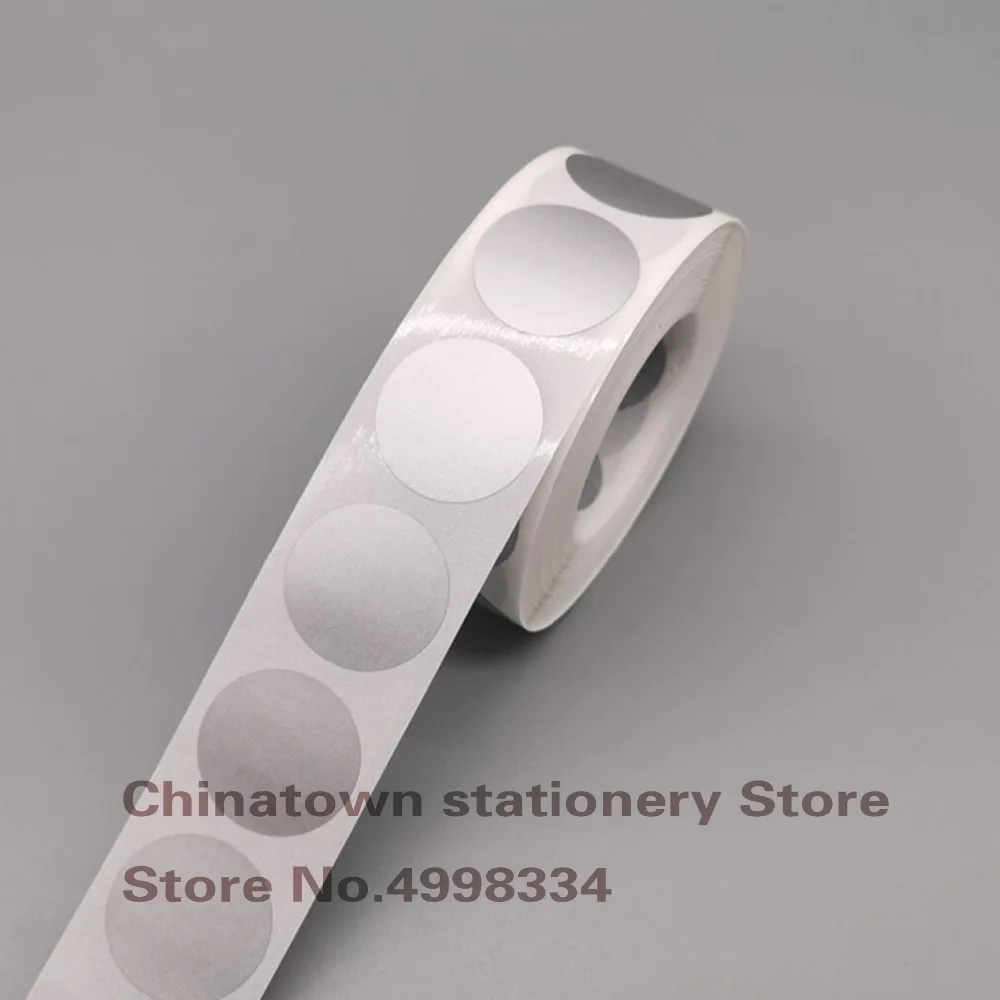 

1000'pcs Pack Scratch-Off Stickers 1-Inch Round silvery Peel and Stick Adhesive Scratch Off Labels,For Tickets Promotional Game