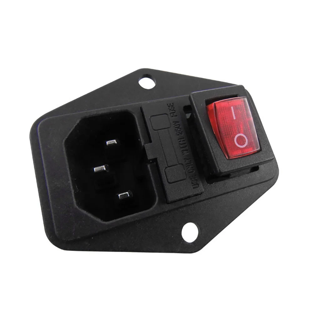 3 Pin Power Socket Rocker Switch Inlet Module Plug AC 5A 10A 250V Fuse Convenient Male Connector | Автомобили и мотоциклы