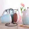 Multiple Hooks Mug Holder Innovative Glass Cup Rack Tea Black Coffee Anti-Rust Coated Steel Display Stand 3