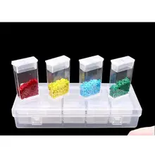 Пластиковый прозрачный контейнер для хранения ногтей, контейнер для украшений, органайзер для бусин, сережек, чехол для дизайна ногтей
