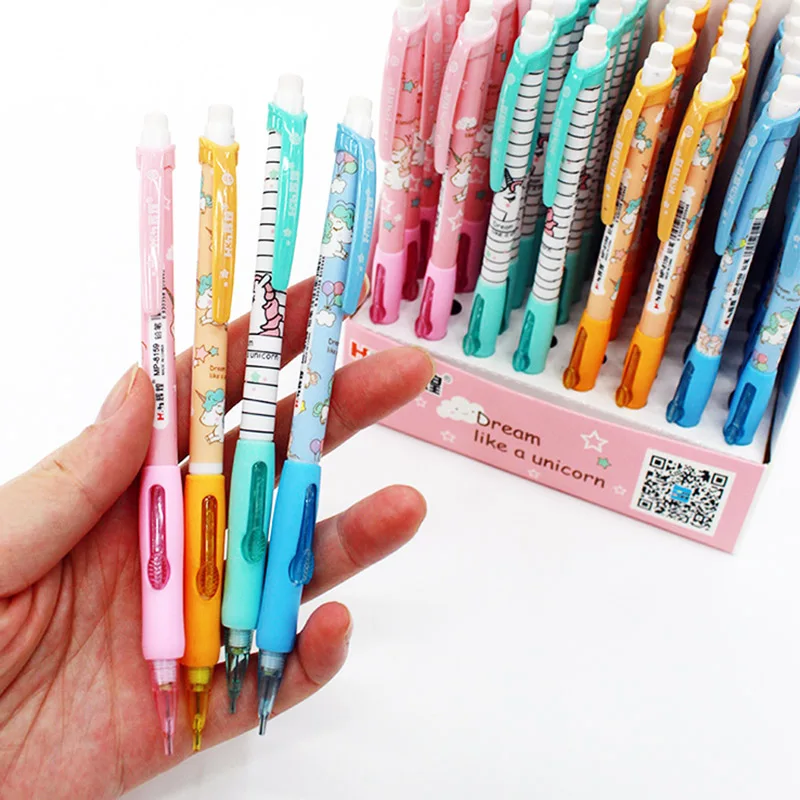 

0.5/0.7mm Unicorn Mechanical Pencil Cute Unicorn Automatic Pens For Writing Girls Gift Korean Stationery Office Material Escolar