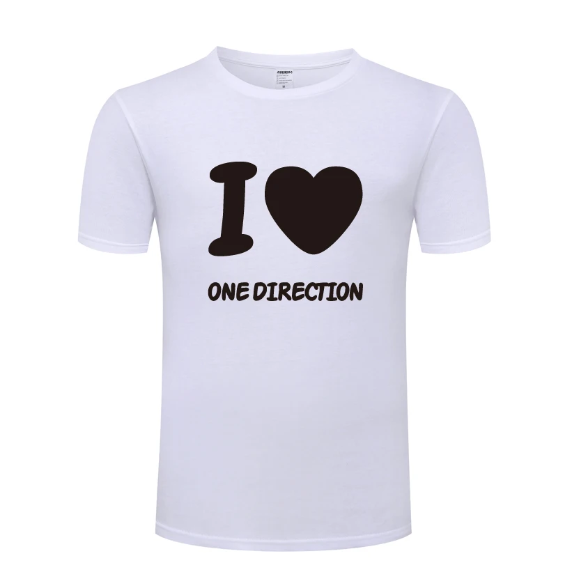 Мужская футболка I Love One Direction 1D Fans повседневная хлопковая Футболка с круглым